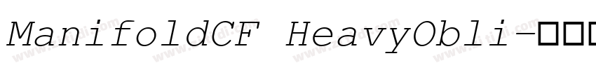 ManifoldCF HeavyObli字体转换